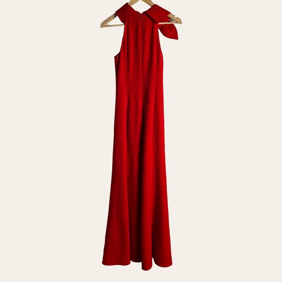 C/MEO Collective l Red High Neck Sleeveless Formal Gown Dress Size 4 - Picture 8 of 11